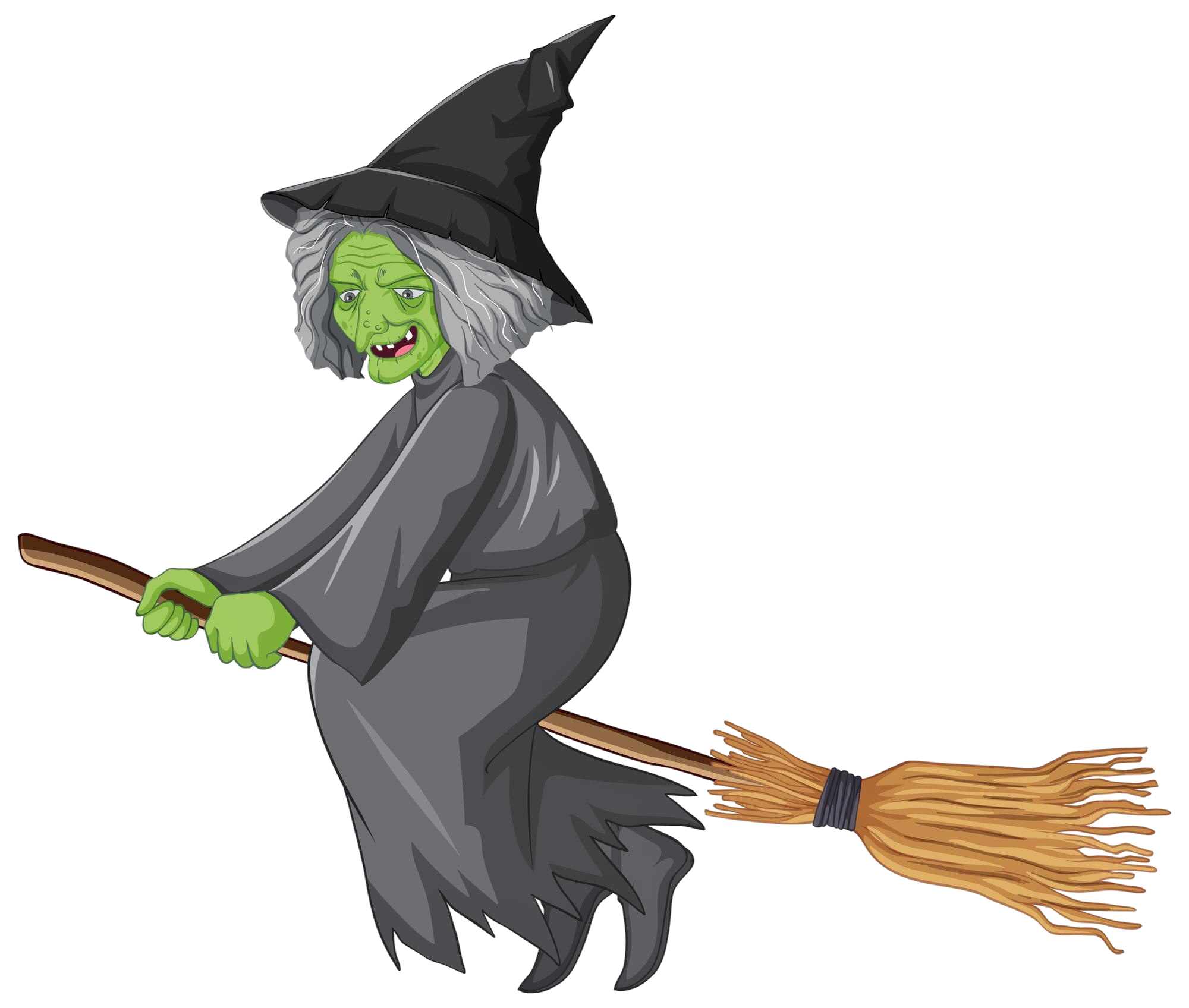 green witch on a broomstick green witch on a broomstick