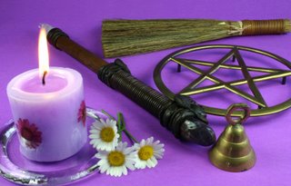 Wand Broom Pentacle and Candle Wand Broom Pentacle and Candle